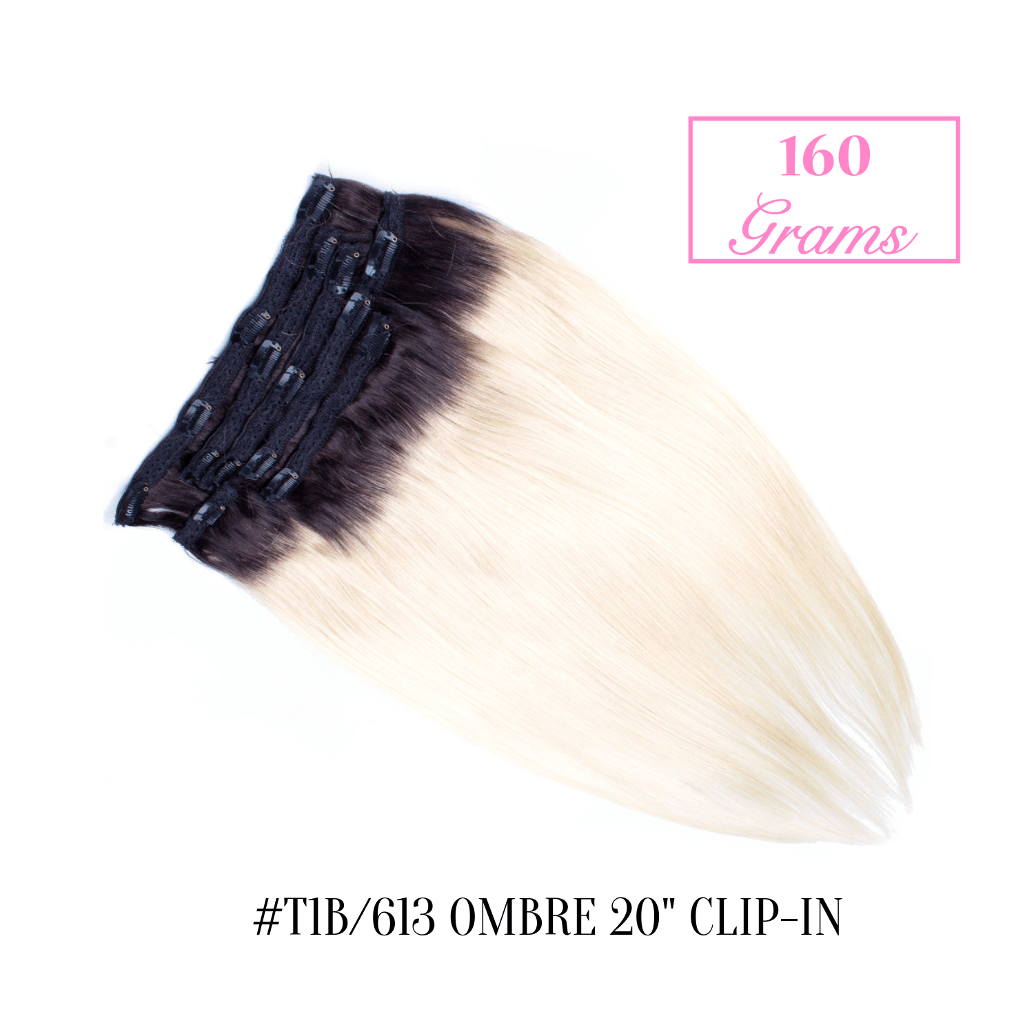 #T1b/613 Ombre 20" Clip-in (160 Grams) | Sandy Bella