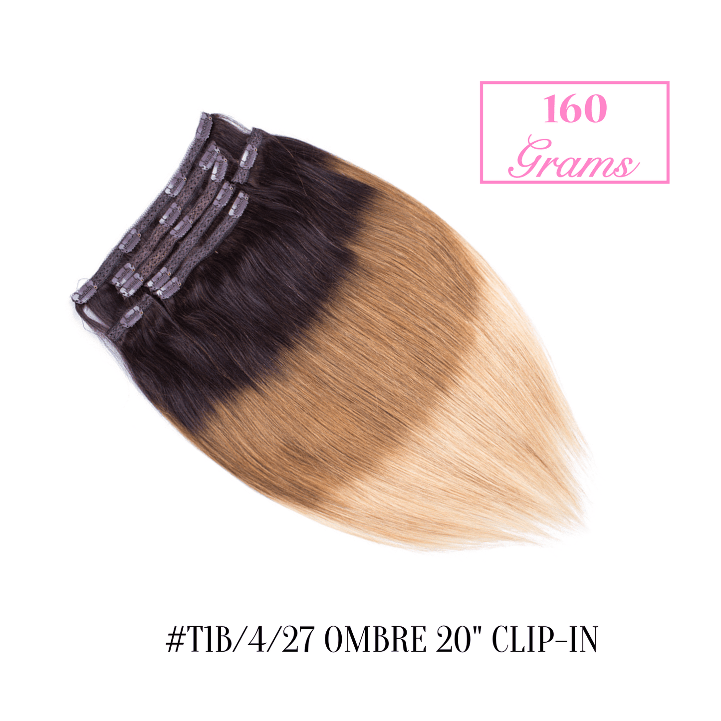 #T1b/4/27 Ombre 20" Clip-in (160 Grams) | Sandy Bella