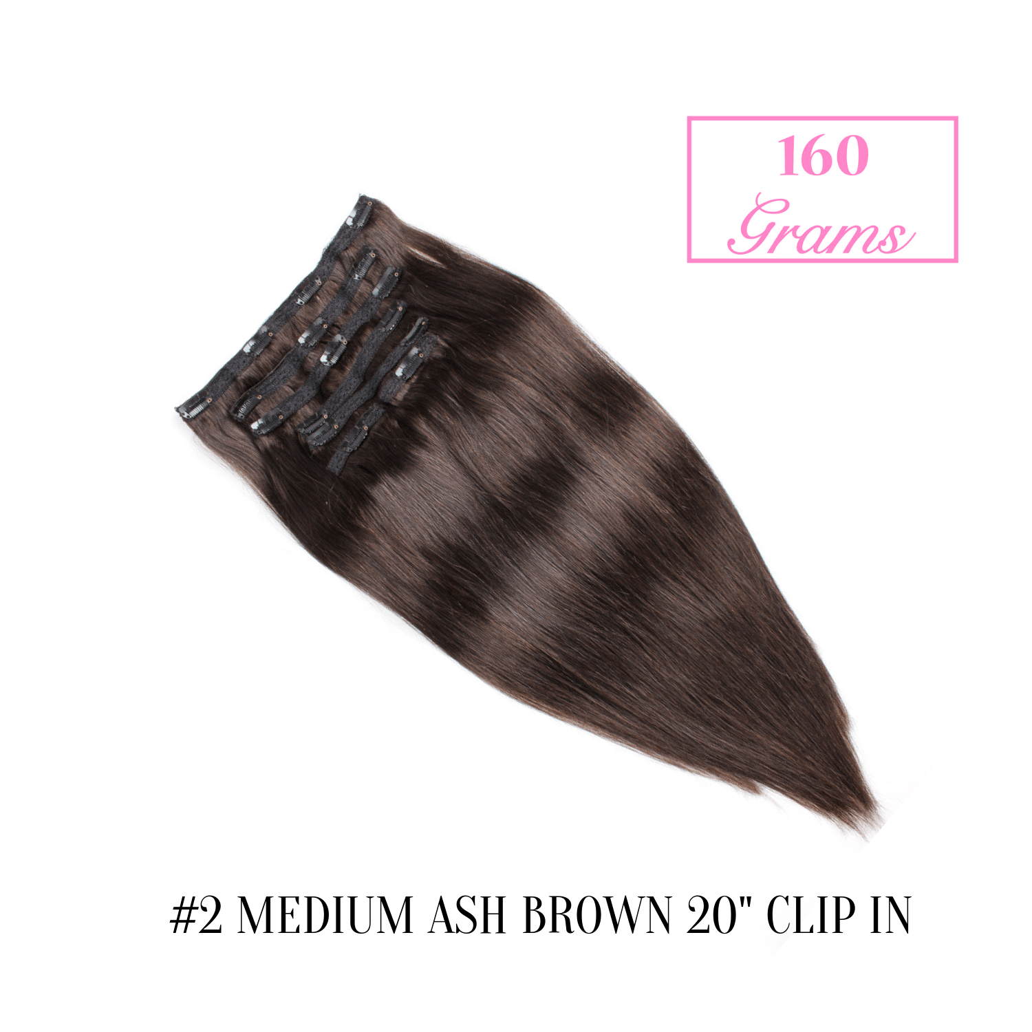 #2 Medium Ash Brown 20" Clip-in (160 Grams) | Sandy Bella