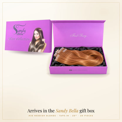 Sandy Bella gift box — #30 Reddish Blonde 20" Tape-in (50 Grams)